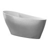 BESCO Voľne stojaca vaňa KEYA Glam - strieborná Rozmer vane - 165 × 70 cm VANSAP16GLAM02
