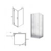 BESCO Štvorcový sprchovací kút VIVA 195C Rozmer A - 90 cm, Smer zatvárania -  Ľavé (SX) BCVIV90CTVEL