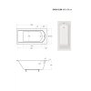 BESCO Obdĺžniková vaňa SHEA Nožičky k vani - Bez nožičiek, Rozmer vane - 180 × 80 cm VANSHEA180