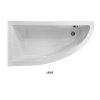 BESCO Asymetrická vaňa FONDI Nožičky k vani - S nožičkami, Rozmer vane - 150 × 70 cm, Spôsob prevedenia - Pravé OLVFON15P+OLVPINOZ