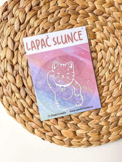 Lapač slunce suncatcher - Kocicka Maneki-neko