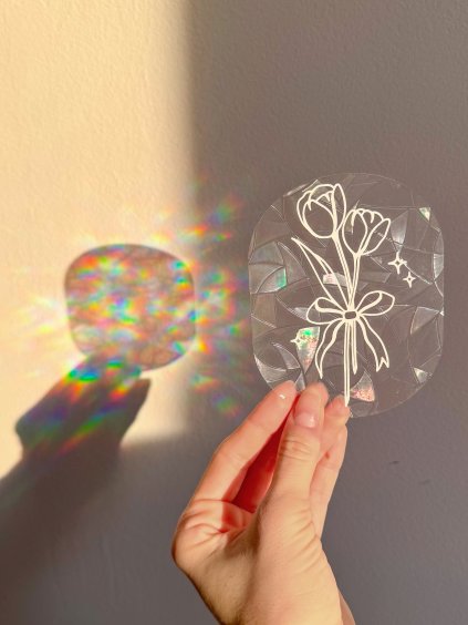 Lapač slunce suncatcher – Tulipány