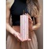 Růžový termo kelímek - Love Stripes