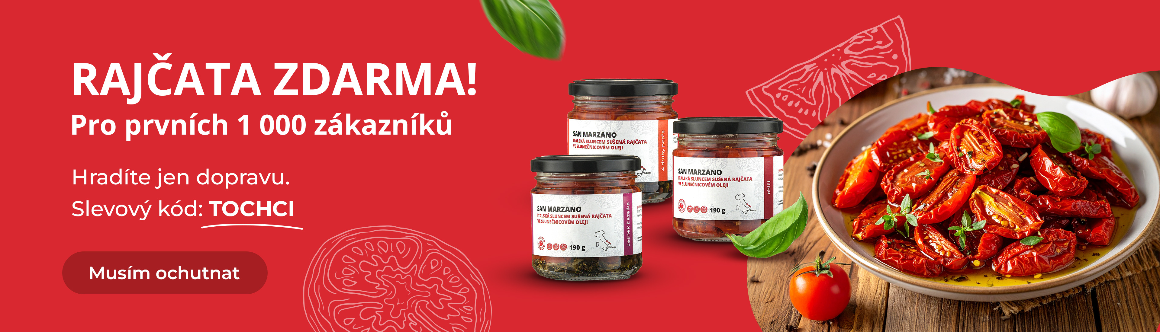 Sklenička rajčat zdarma