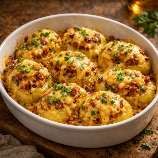 Zapečené zemiaky so sušenými paradajkami San Marzano