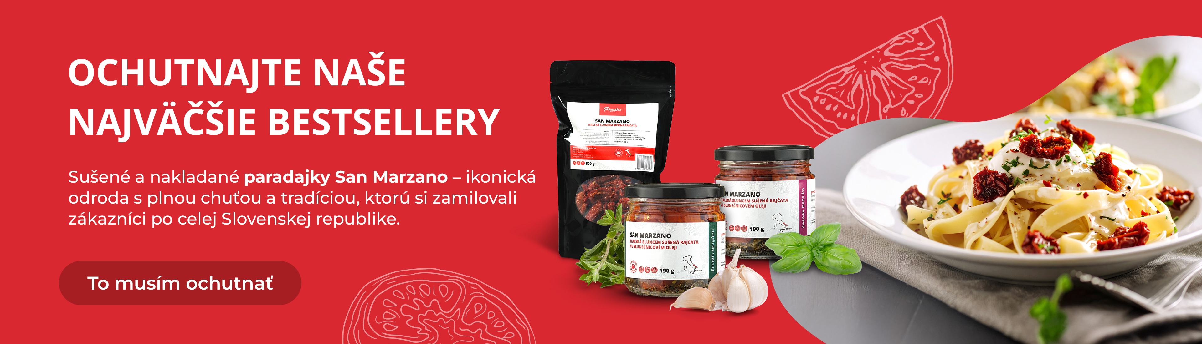 Sušené paradajky San Marzano – darček zadarmo k objednávke nad 20 € | nakladane-paradajky.sk