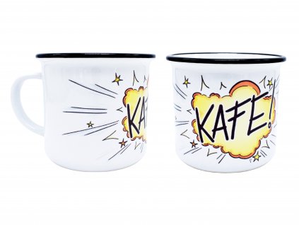 hrnek s černým lemem 235 ml výbuch kafe