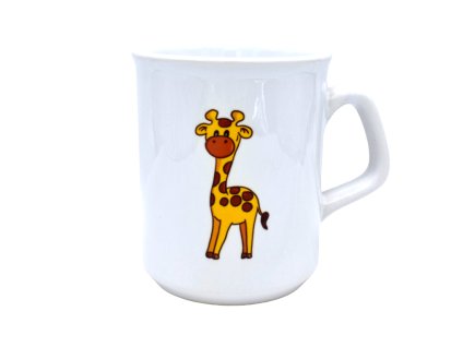 Hrnek s hranatým uchem - 250 ml - Žirafa