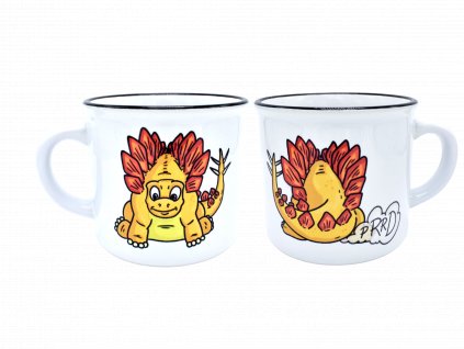 hrnek s bar. lemem černý prdící stegosaurus 0
