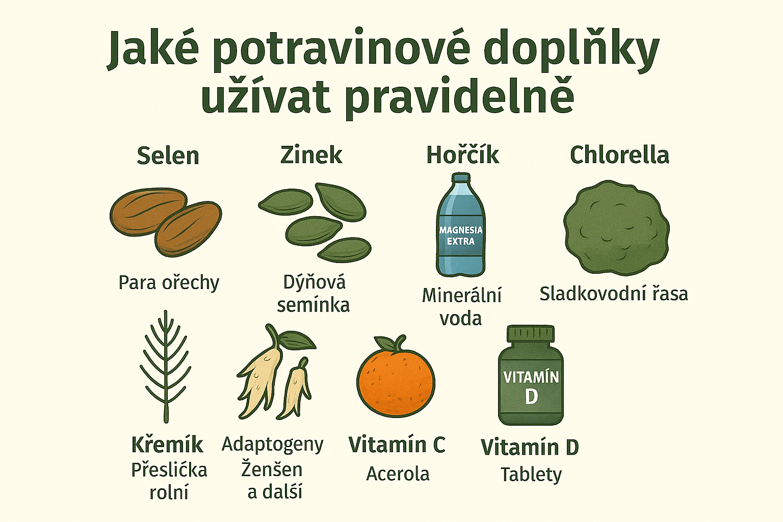 Jaké potravinové doplňky užívat pravidelně v současné době
