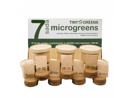 Pestovateľská súprava Microgreens Tiny Greens - 7 téglikov