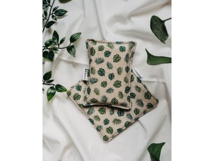 Pratelné houbičky s hadříky monstera