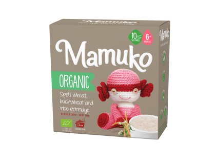"Mamuko" BIO Špaldová kaše, pohanka a rýže, 200 g