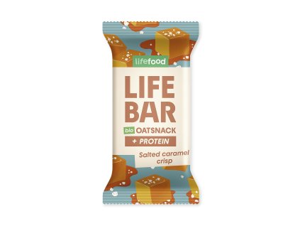630303 Tycinka Lifebar Oat Snack proteinova slany karamel 40 g BIO LIFEFOOD 1