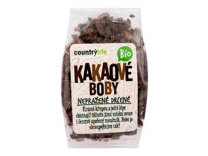 521008 Kakaove boby neprazene drcene 100 g BIO COUNTRY LIFE 1