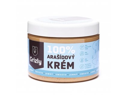 GRIZLY Arašidový krém jemný 100% 500 g