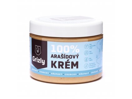 GRIZLY Arašídový krém křupavý 100 % 500 g