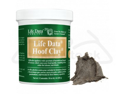 Life Data® Hoof Clay ® je ohybný antimikrobiálny tmel, ktorý sa ľahko aplikuje a zostáva na mieste v poruchách steny kopyta, starých otvoroch v kopyte ,