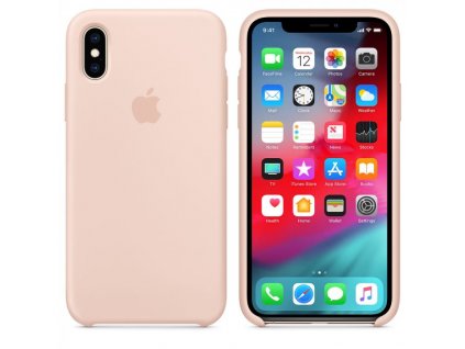 2972 iphone xs originalni silikonovy apple kryt pink sand