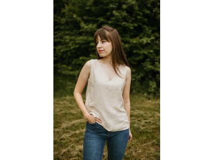 Kojicí top- taupe