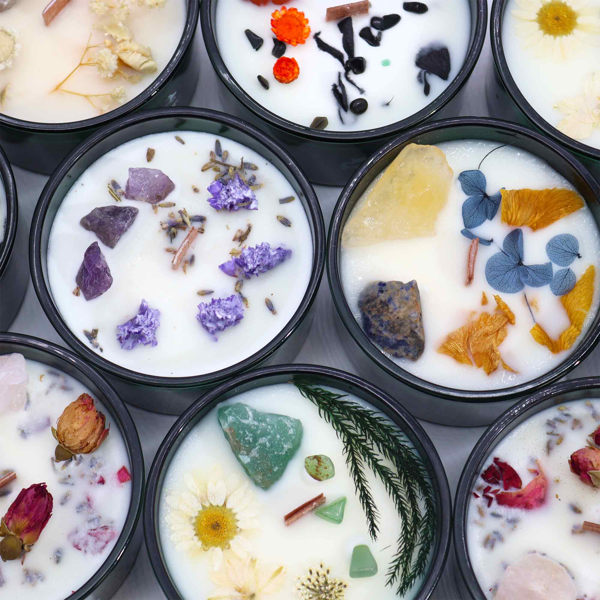 sviečky s drahými kameňmi