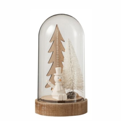 LED dekorácia Snehuliak so stročekmi