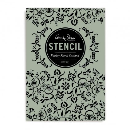 rpaisley floral garland stencil front