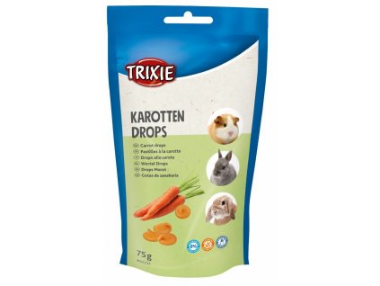 CARROT DROPS mrkvové dropsy, pamlsek pro hlodavce,75 g