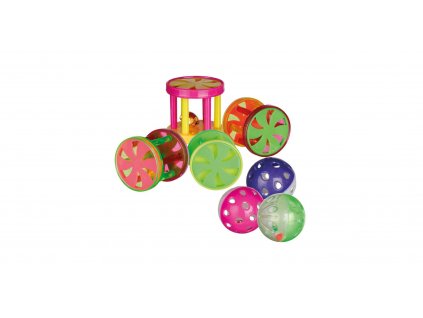 Plastový míček klec s rolničkou 4,5cm 4cm 01