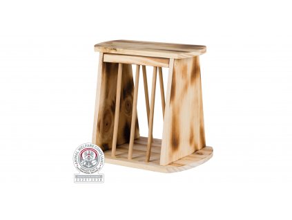 Samostatně stojící krmítko na seno, dřevěné 25 x 22 x 18 cm 01