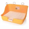 Toaleta pro králíky a fretky s roštem, 28x21x16cm oranž