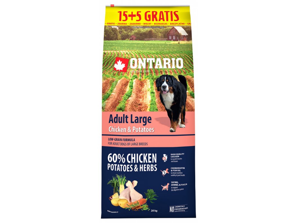 Ontario Adult Large Chicken 15+5 kg