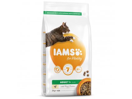 796 iams for vitality adult cat food s cerstvym kuracim masom 2kg