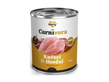 1591 konzerva marty procarnivora cats kuracie s hovadzim 400g