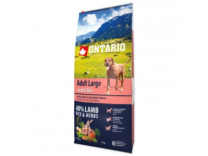 1294 ontario dog adult large lamb rice turkey 12kg