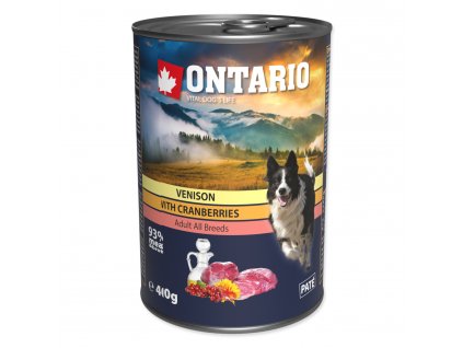 475 ontario dog konzerva divina brusnica a svetlicovy olej 400g