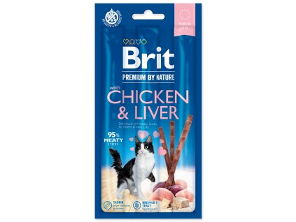 Brit Premium by Nature Cat Tyčinky Sticks with Chicken & Liver 3 ks