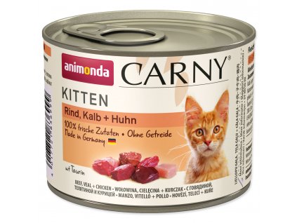 ANIMONDA konzerva Carny Kitten hovädzie + teľacie + kuracie 200 g