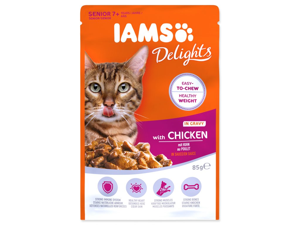 Kapsička IAMS Cat Senior Delights Chicken in Gravy