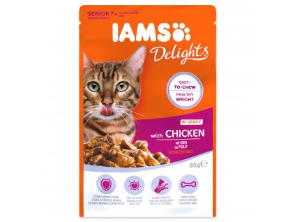 Kapsička IAMS Cat Senior Delights Chicken in Gravy