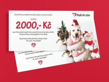 Vánoční certifikát 2000 kč