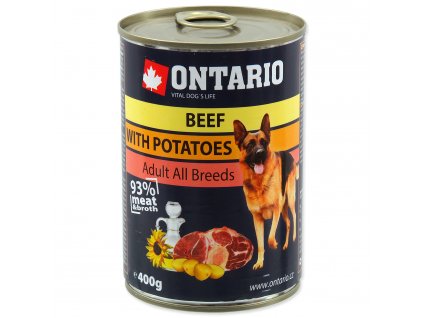 Konzerva ONTARIO Dog Beef, Potatos and Sunflower Oil