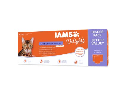 Kapsičky IAMS Cat výběr z mořských a suchozemských mas v omáčce multipack