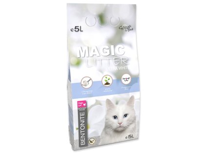 Kočkolit Magic Litter Bentonite Ultra White (Hmotnost 9 kg)