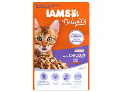 Kapsička IAMS Kitten Delights Chicken in Gravy