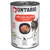 Konzerva ONTARIO Cat Beef, Salmon, Sunflower Oil