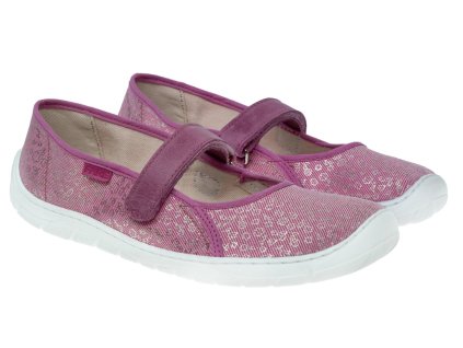 Bačkory FARE BARE - růžové na suchý zip