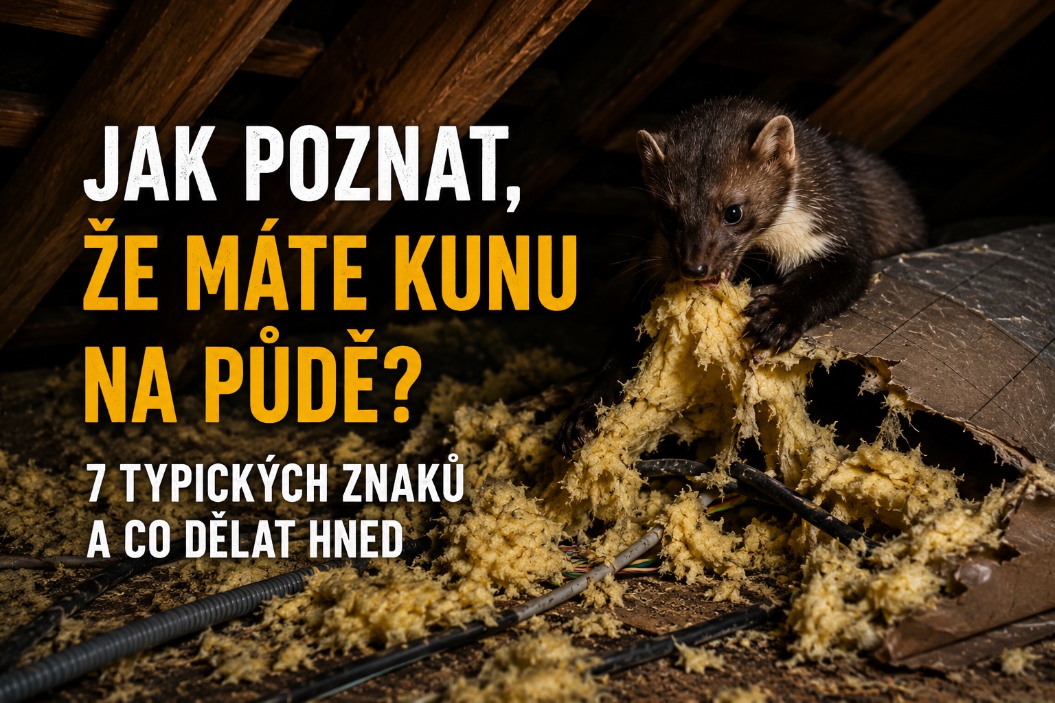Jak poznat, že máte kunu na půdě? 7 typických znaků a co dělat hned