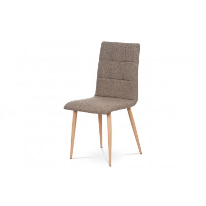 Jídelní židle, šedohnědá látka, kov dekor buk DCL-603 GREY2-OBR1 new