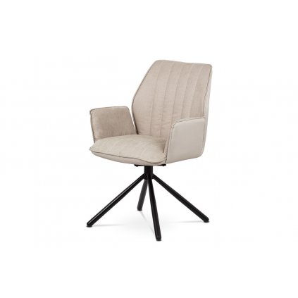 Jídelní a konferenční židle, cappuccino ekokůže / látka HC-399 CAP2